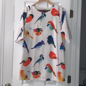 Short oversized bird dress